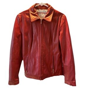 Woman's Wilson's Leather RED JACKET, Size Medium